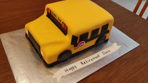 School Bus Retirement Cake